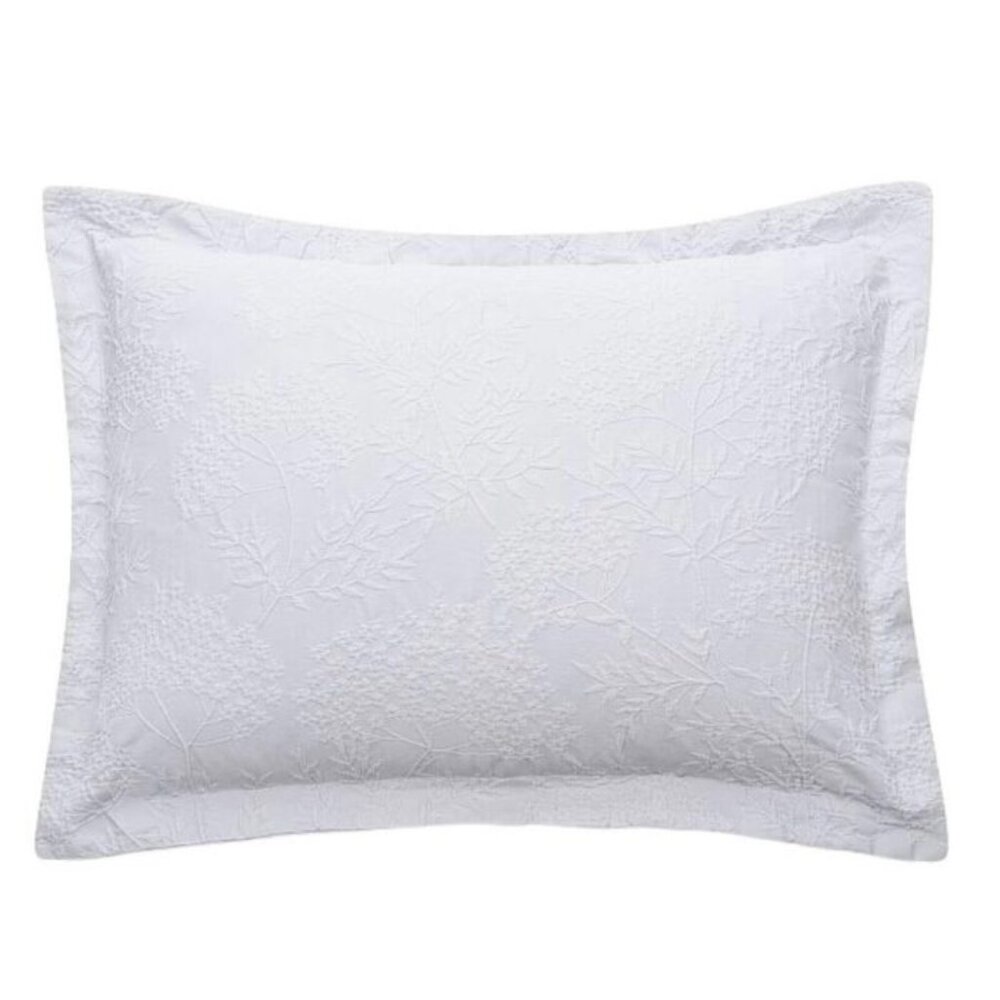 Martha Stewart Floral Matelasse King Sham Off White
